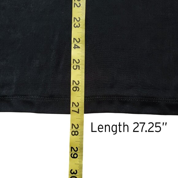 Chico's Travelers Lattice detail neckline Black Slinky Loose Fit Tunic Sz 4 XXL - Picture 11 of 14